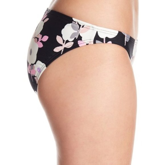 NWT Kate Spade Black Floral-Print Bikini Bottom XL - Picture 3 of 11